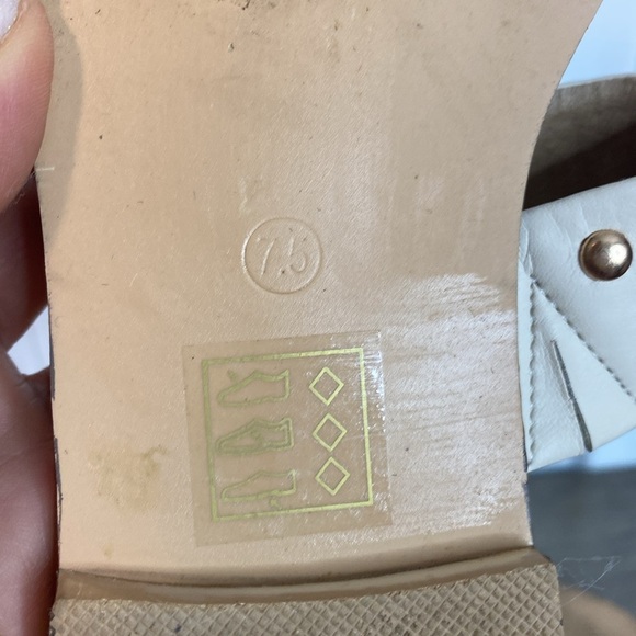 Beast Fashion | Cream Brown and Gold Studded Sandals - 7.5 - Picture 3 of 4